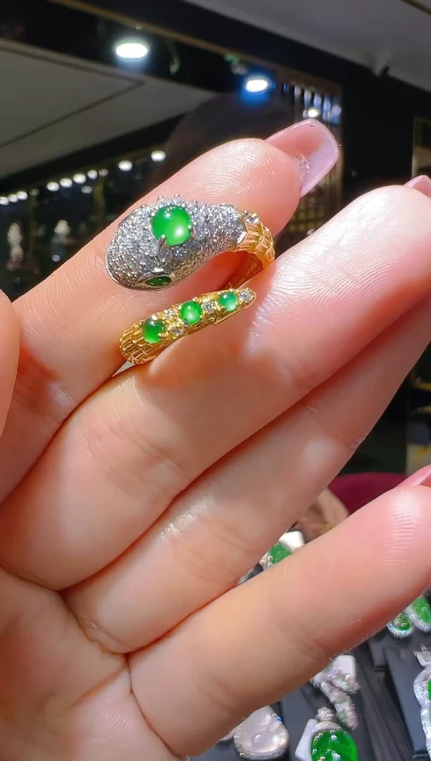 【闪购商品】翡翠戒指银S925镶嵌021（多样性发货）