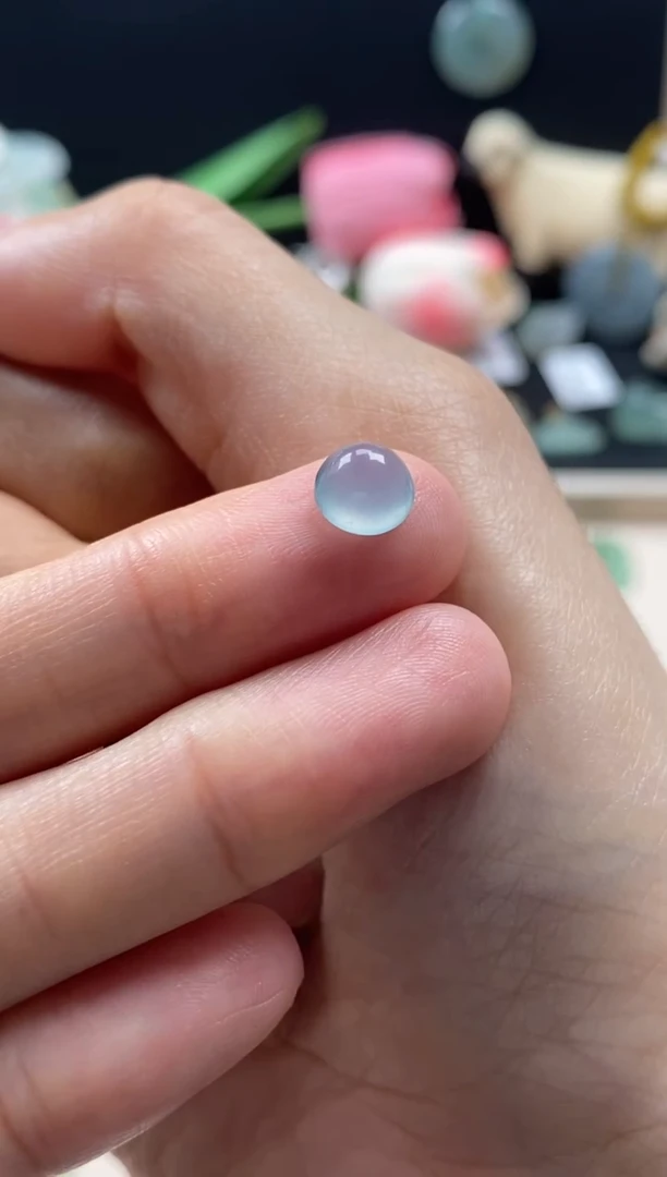 【闪购商品】翡翠颈饰未镶嵌翡翠冰紫蛋面