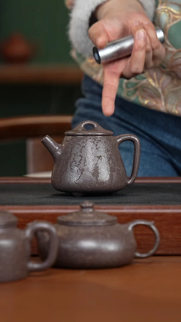 茶壶紫砂粗砂天青高石瓢