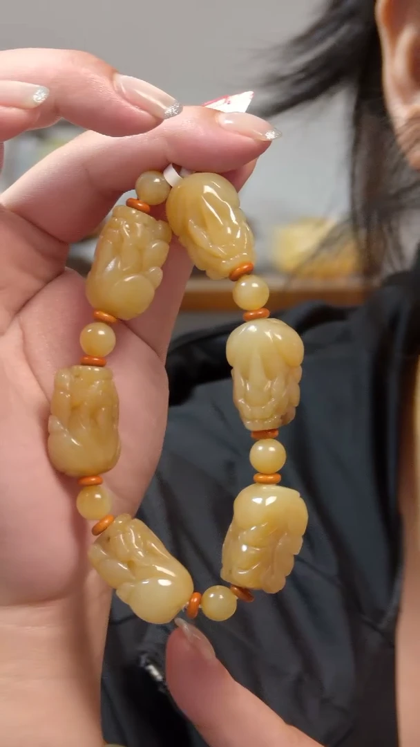 和田玉未镶嵌手串貔貅手串