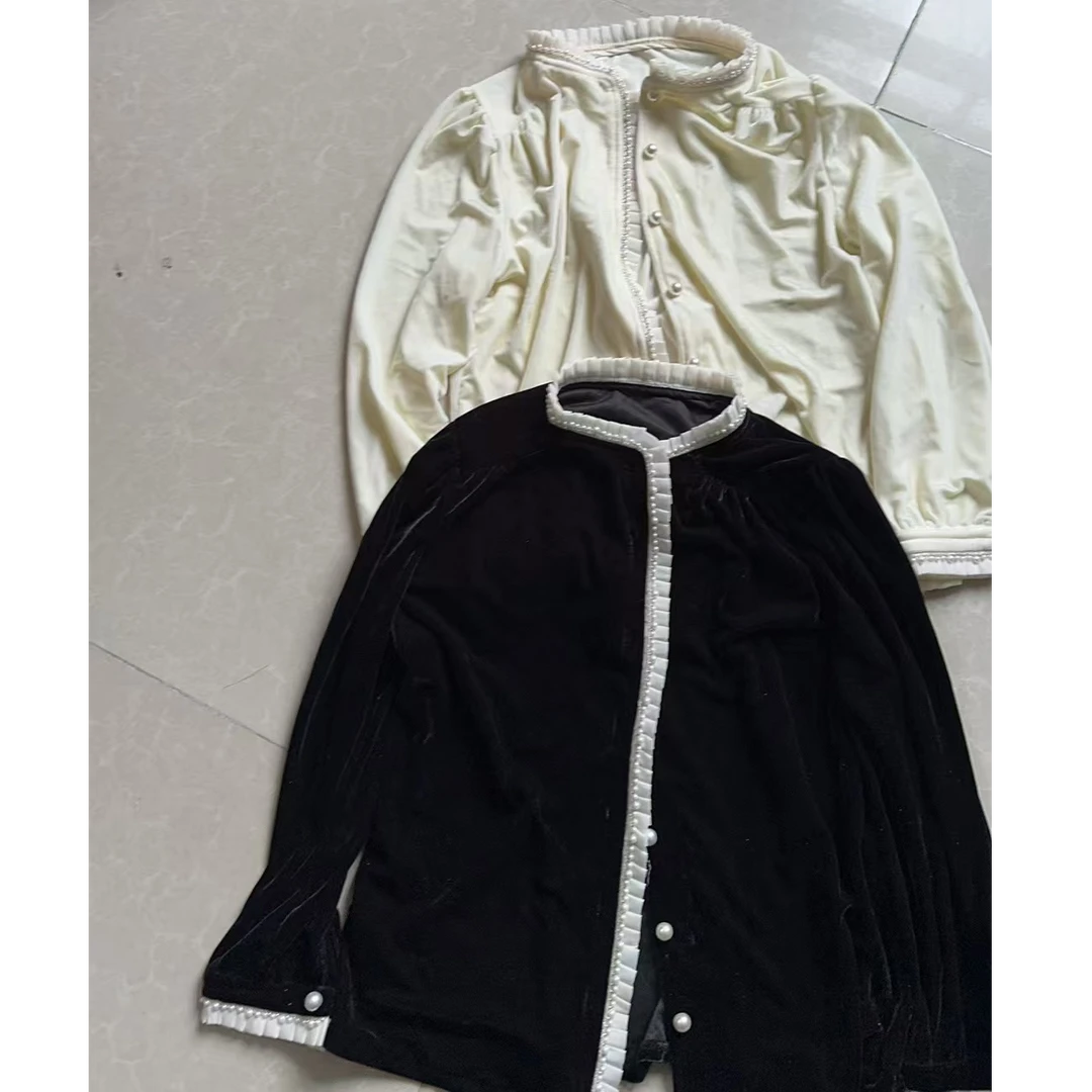 【文乐乐】秋冬新款个性国潮时尚休闲潮流百搭丝绒开衫外套8162