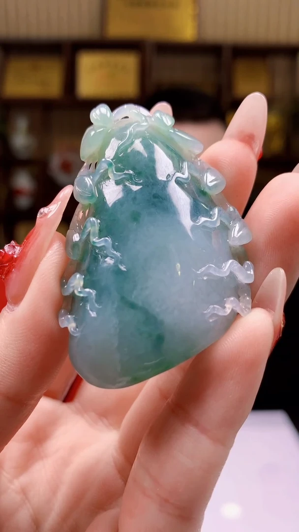 【闪购商品】定制翡翠未镶嵌1071ry-毛货挂件53