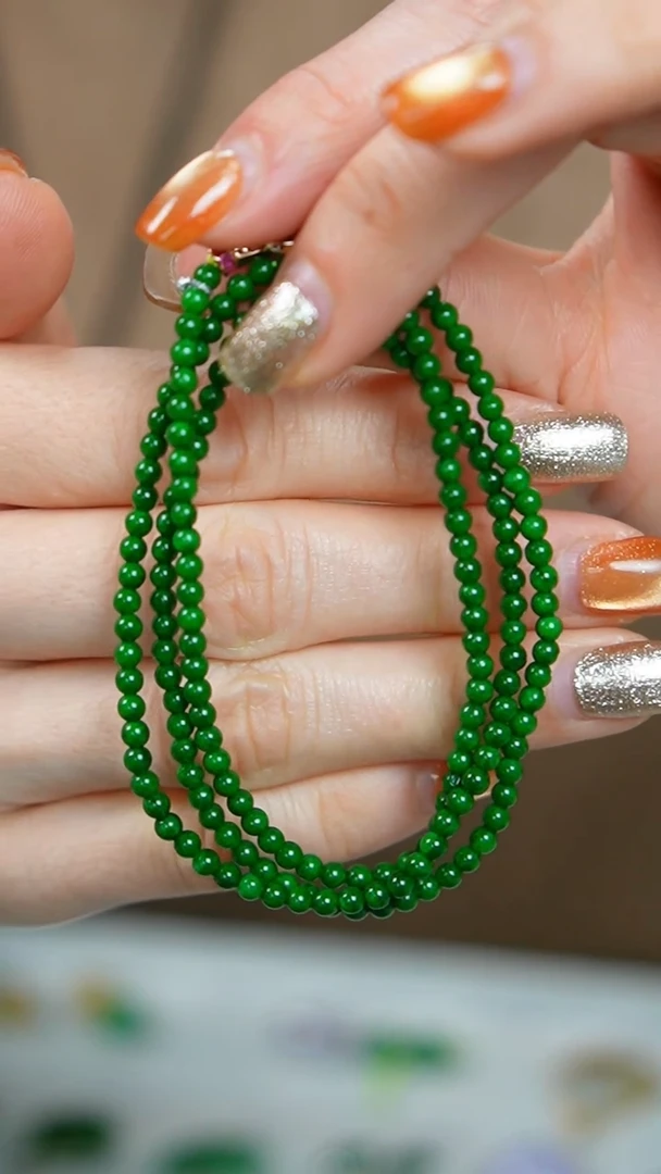 【闪购商品】翡翠颈饰未镶嵌31-珠串/姿/YJ