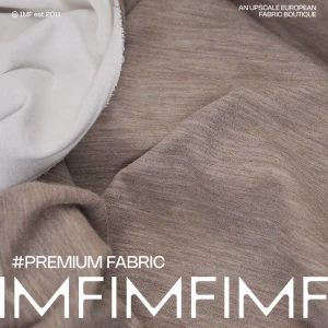 JIS 羊毛+棉交织燕麦色绵羊毛加棉双面针织面料宽140CM意大利进口