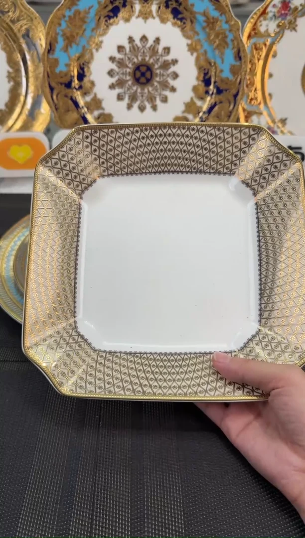 瓷片8英寸方形菜盘 正品