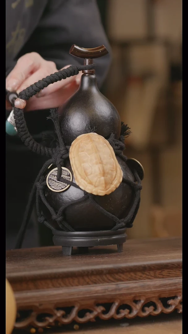 【闪购商品】364号精品天然大漆工艺防渗内胆酒葫芦~