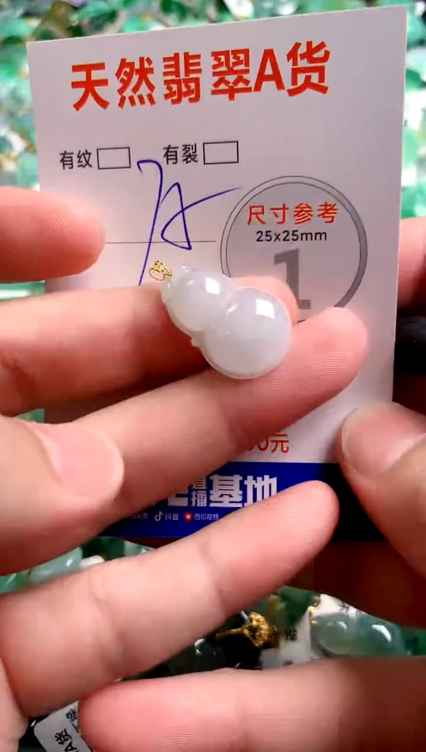 翡翠18K金镶嵌颈饰14004284