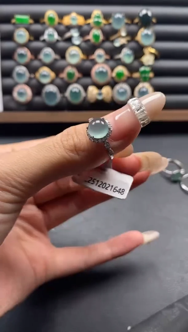 银S925镶嵌戒指翡翠51151