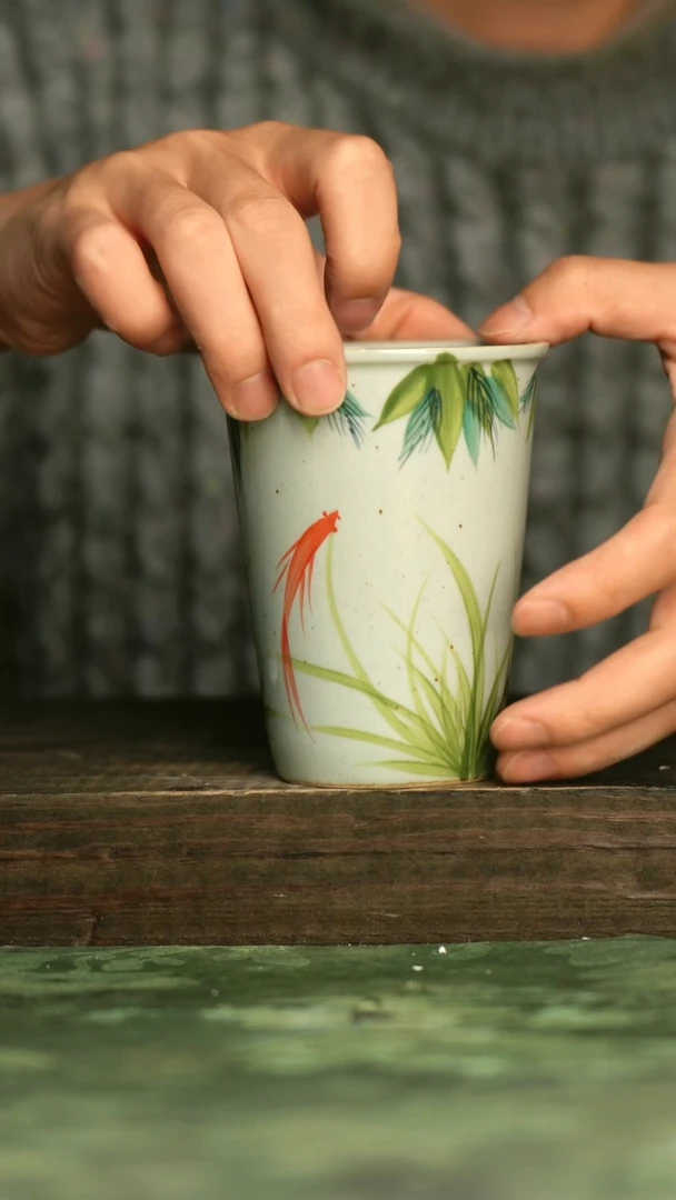 陶瓷青诗集手工手绘瓷器