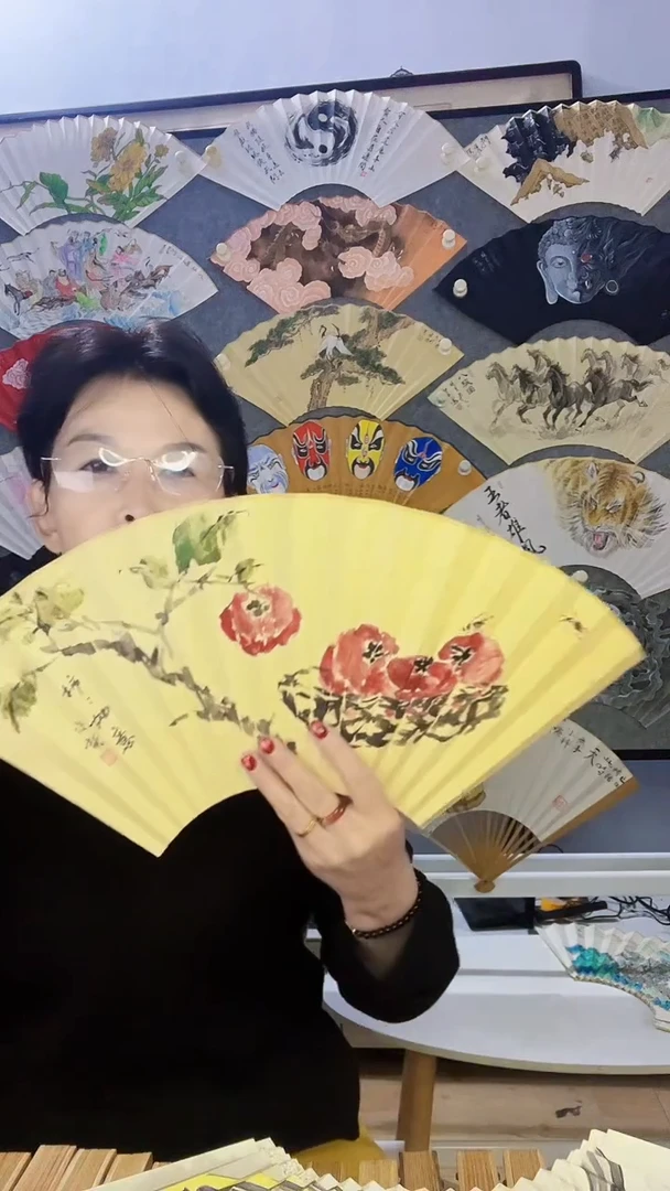扇子九五寸十八方玉竹折扇