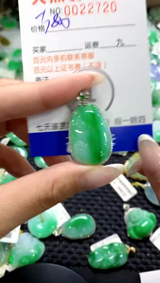 翡翠18K金镶嵌颈饰1111111111111111