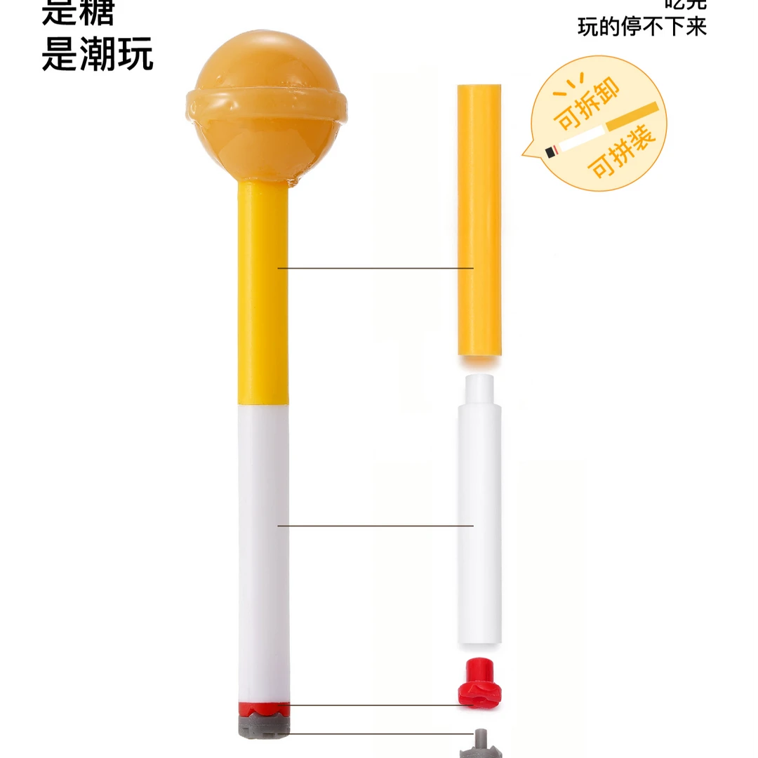 candykey原创艺术家联名创意烟杆造型棒棒糖