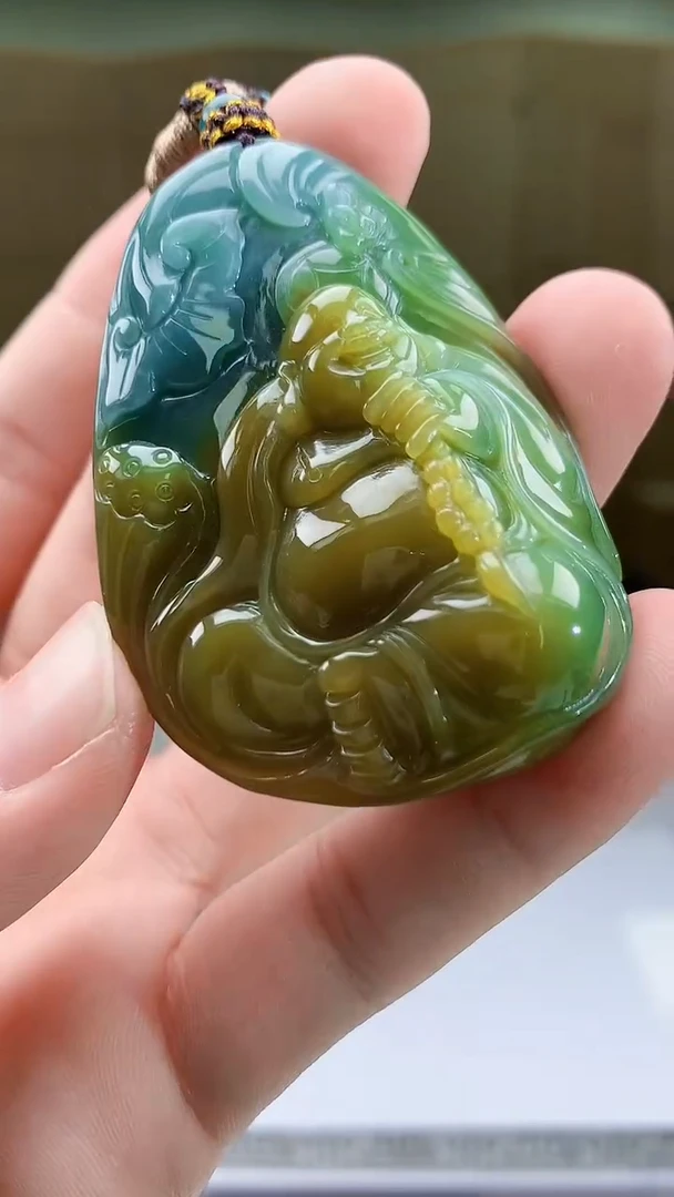 【闪购商品】定制翡翠未镶嵌4852bb-毛货挂件45