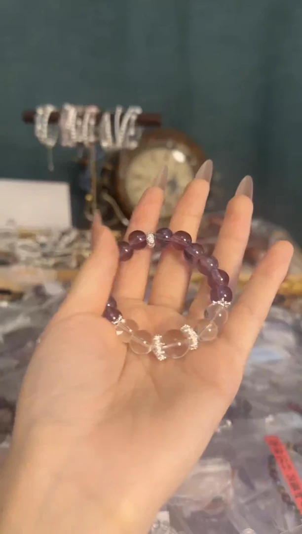 【闪购商品】水晶手链银S925镶嵌水晶 手链 银S925镶嵌