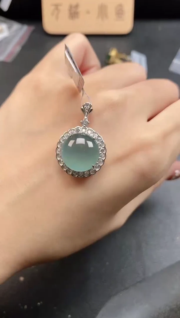 银S925镶嵌戒指翡翠511541