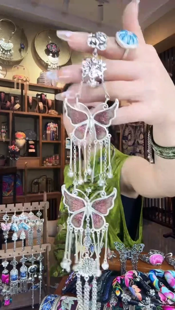 刺绣非遗刺绣纯手工耳环