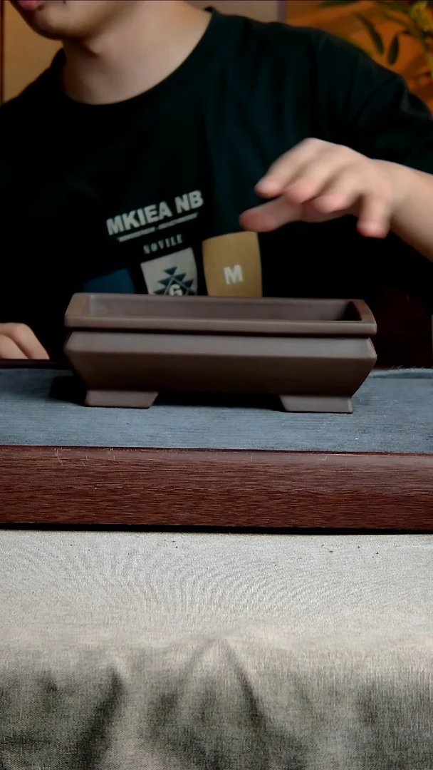 紫砂花盆21*12*5.5内径紫砂花盆