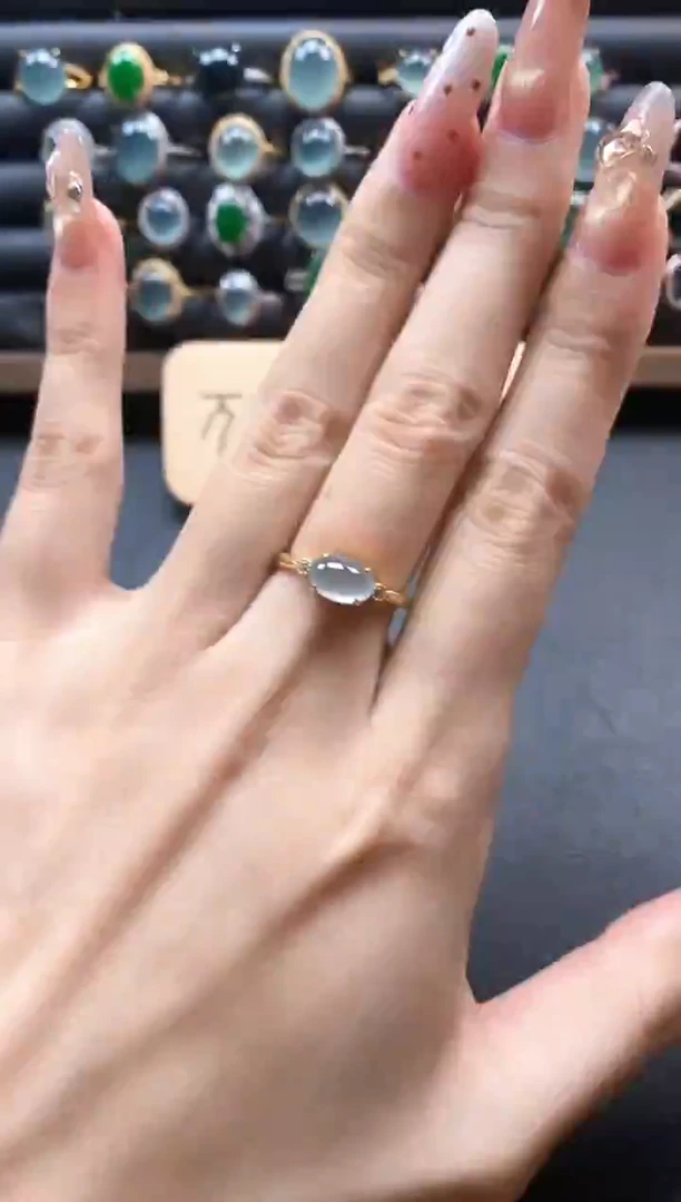 银S925镶嵌戒指翡翠51511