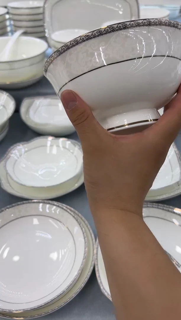 骨瓷玲珑6高4个