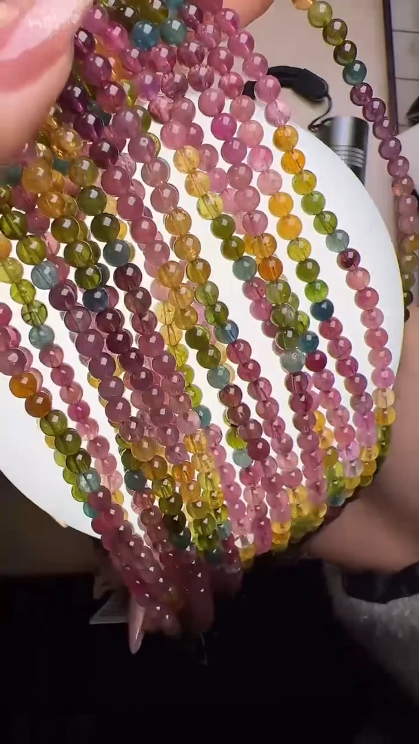 【闪购商品】碧玺手链未镶嵌YW3225约4mm多样性发一件