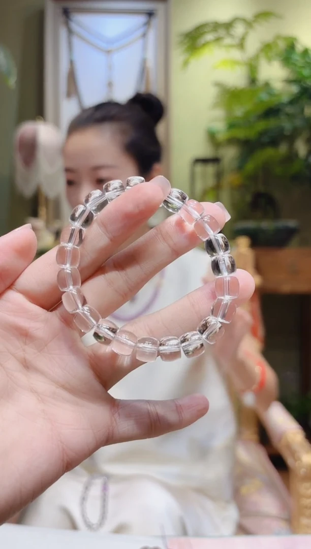 【闪购商品】水晶手串未镶嵌精工直切白水晶手串8.6