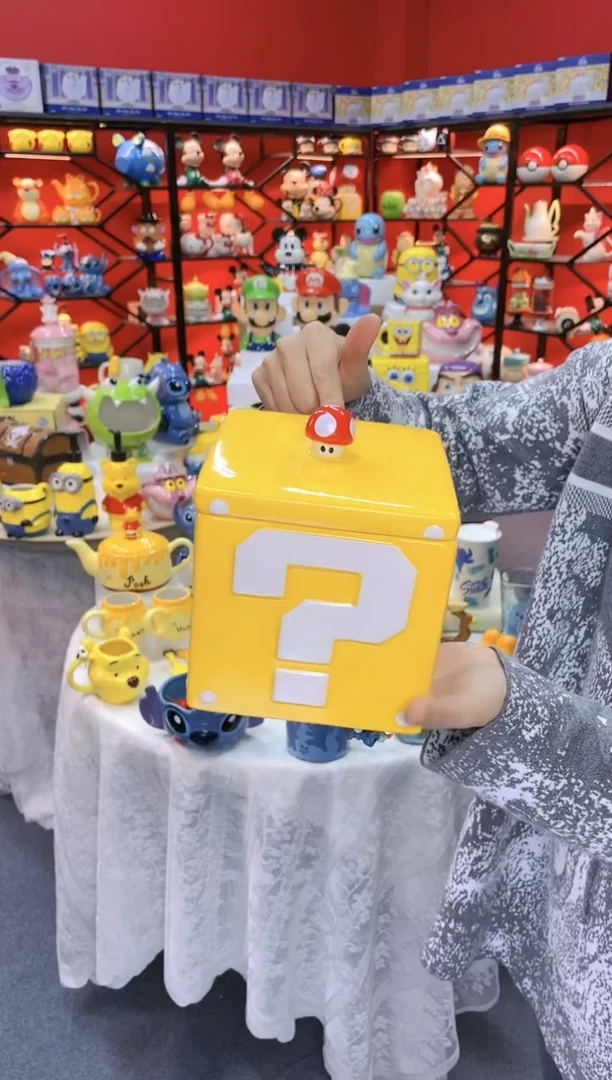 【闪购商品】.@@问号陶瓷储物收纳罐