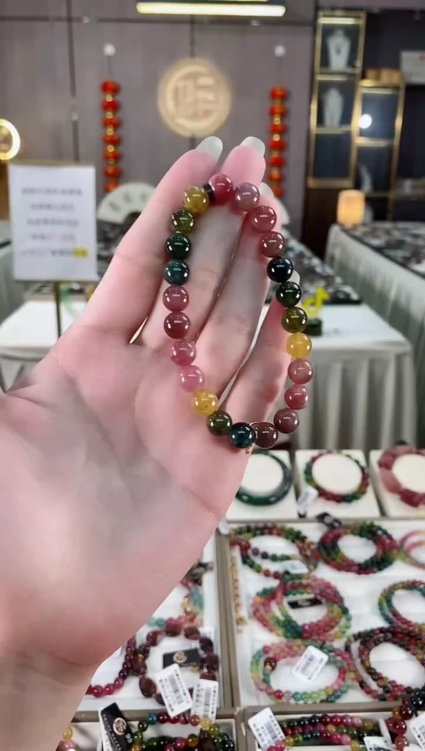 单圈手串8mm+未镶嵌碧玺多样性发货一条