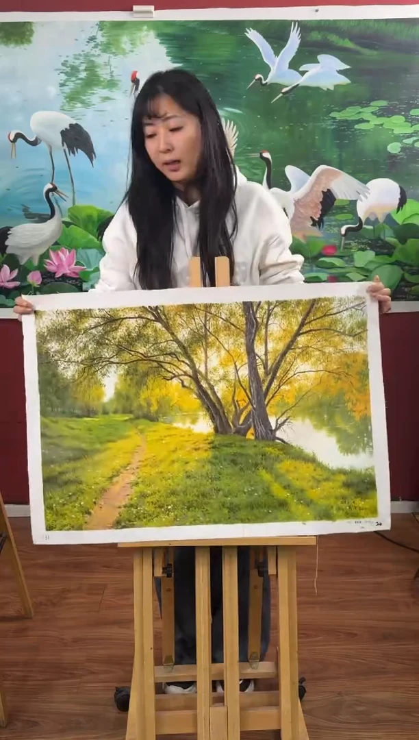 油画【97号】约50*70cm丨朝鲜原创纯手绘孤品油画丨顺丰包邮