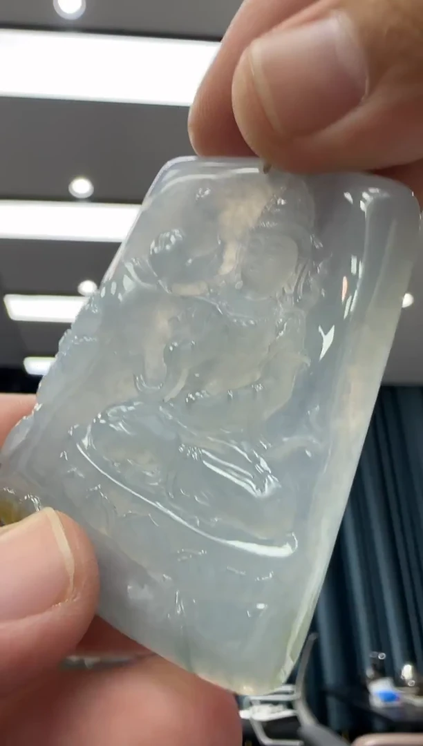 颈饰未镶嵌翡翠天然翡翠A货孤品一件