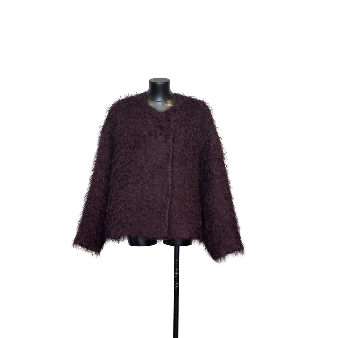 「利琪高订」国风新中式百搭时尚羊绒羊毛马海毛外套A7142