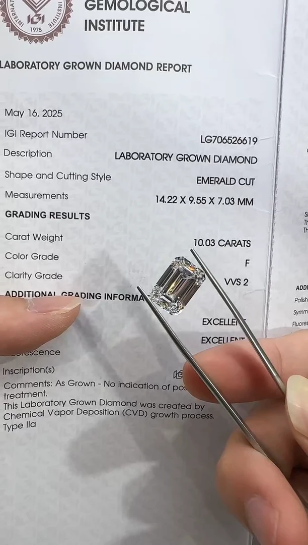 裸石实验室培育钻石10.03ct