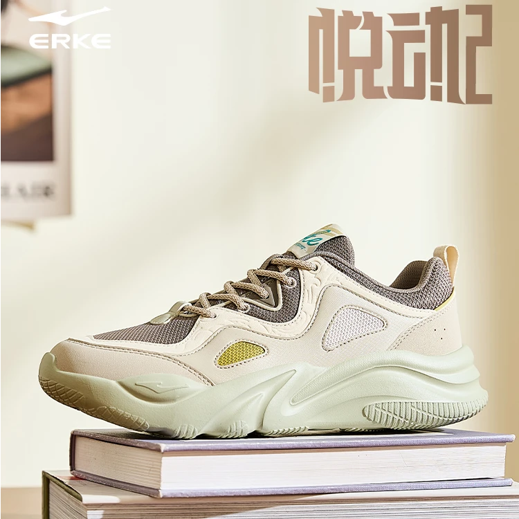 悦动2丨鸿星尔克情侣板鞋复古百搭时尚潮鞋网面透气休闲鞋运动鞋