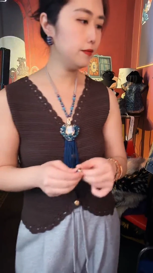 合金无合金无孤品不折腾系列蓝色流苏项链耳针套装