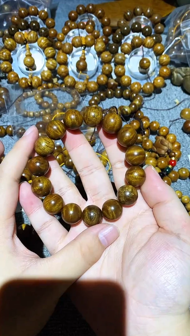 手串/手链楠木（金丝楠）小叶桢楠水波纹1.5手串