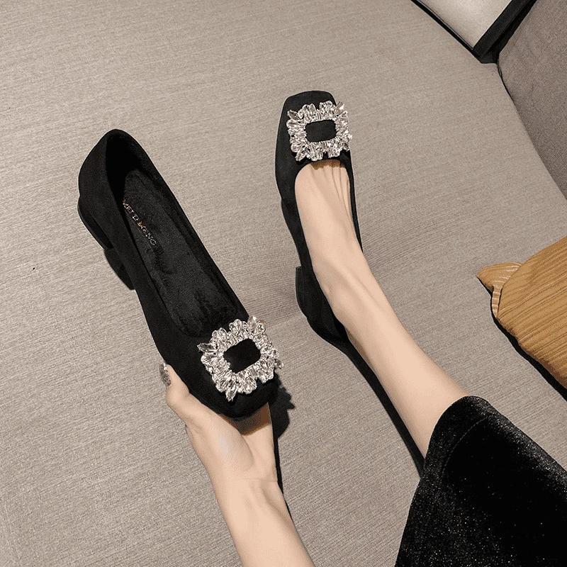 四季百搭工作鞋职业女鞋通勤软底粗跟舒适单鞋复古低跟玛丽珍鞋