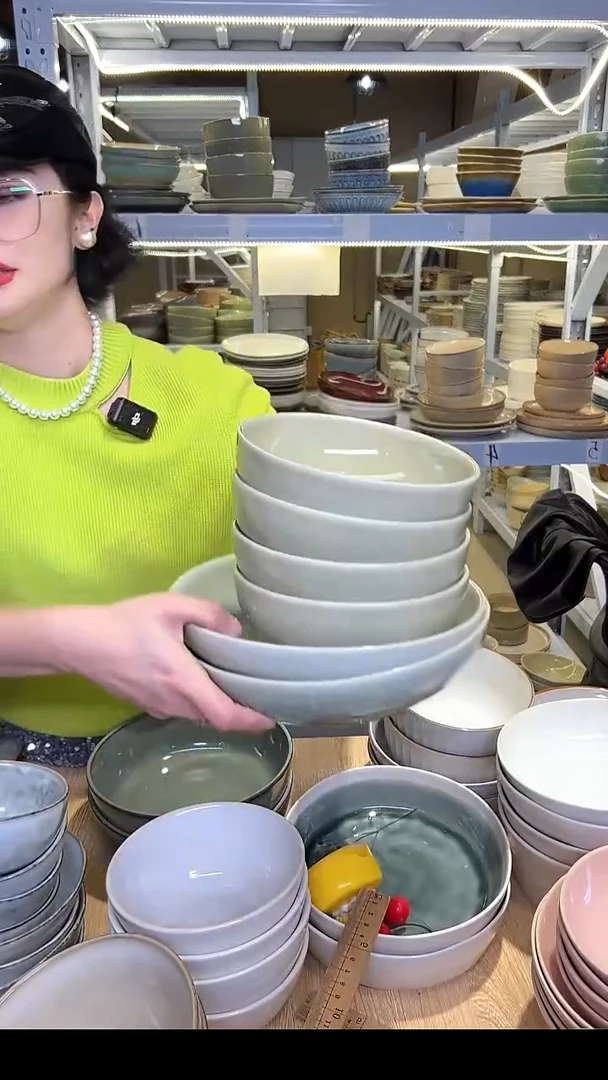 瓷222外贸尾货高温釉下彩陶瓷餐具默认微瑕