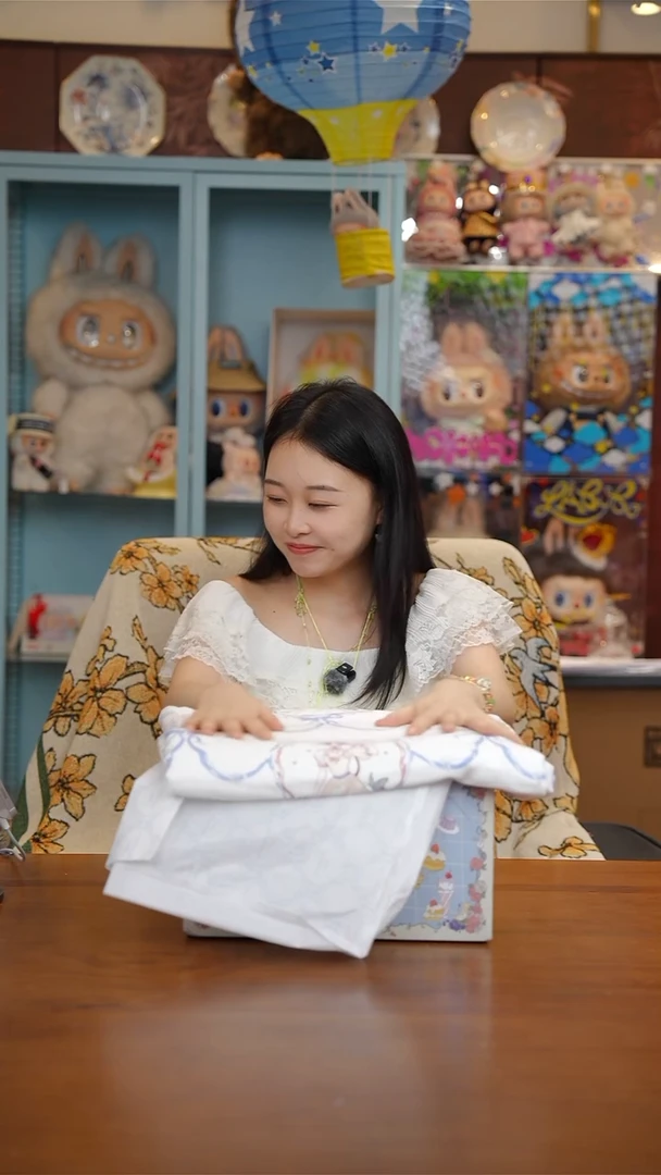 141-赫本猫双层竹棉纱空调盖毯紫色