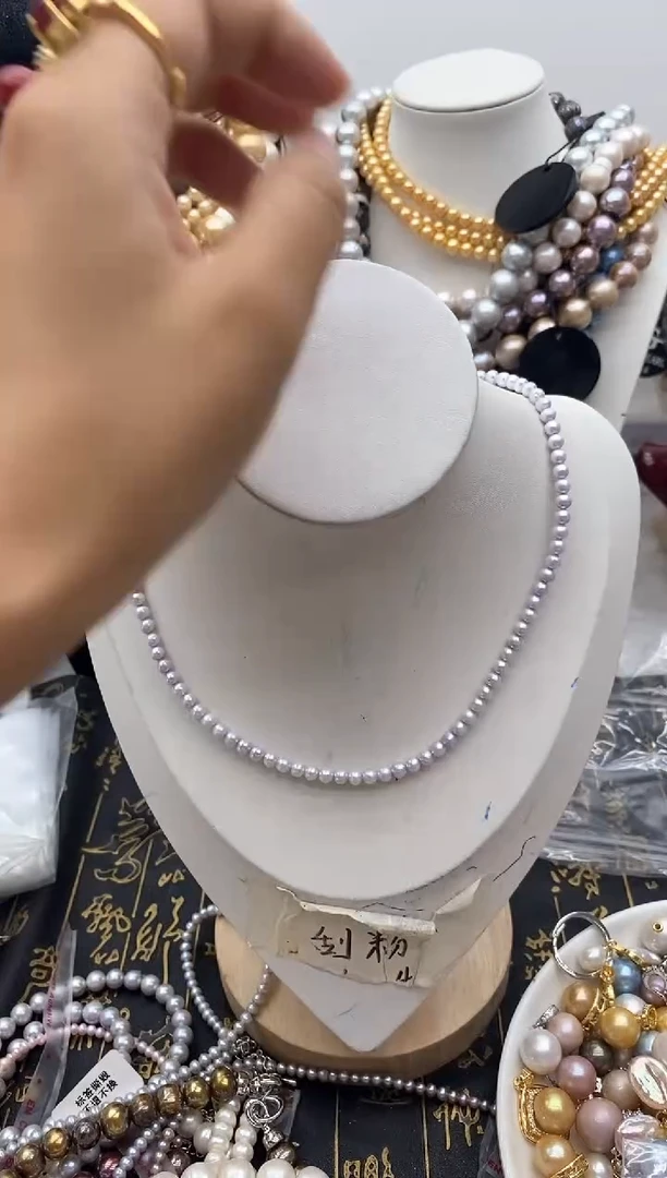 淡水珍珠钛钢颈饰123