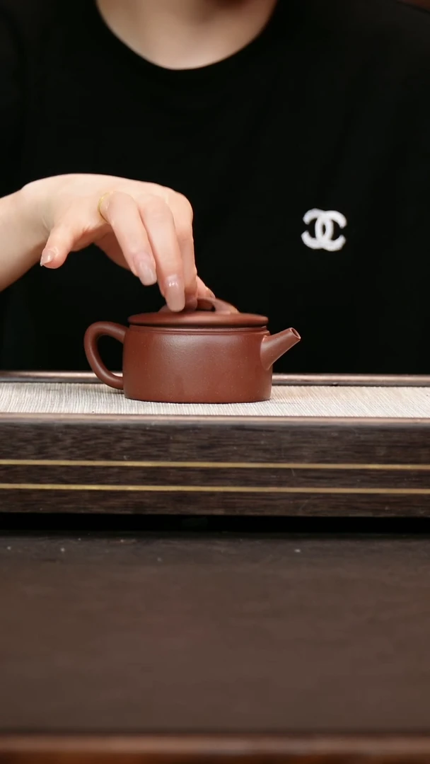 茶壶紫砂老紫泥  云根料  汉瓦壶