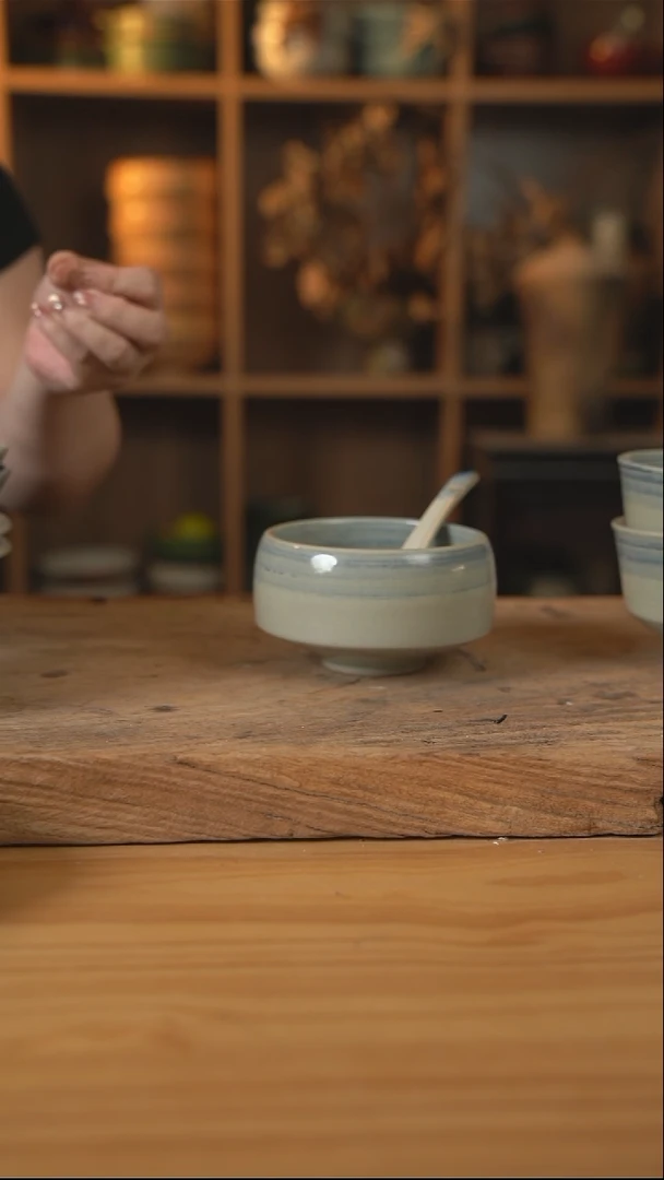 青云系列的钵钵米饭碗加勺子