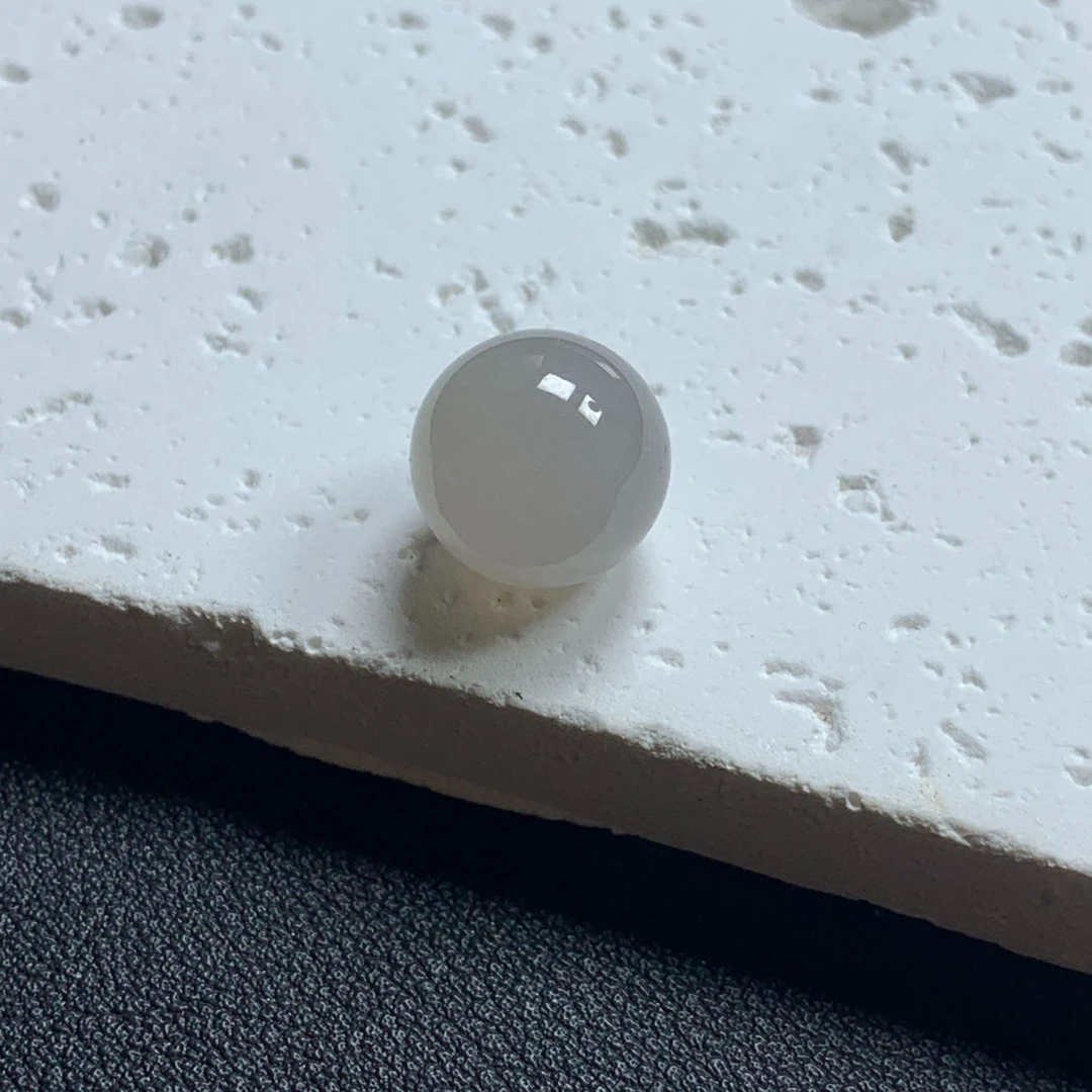 【嘉仪】天然缅甸翡翠A货单珠卡12mm 冰咖色 珠子吊坠
