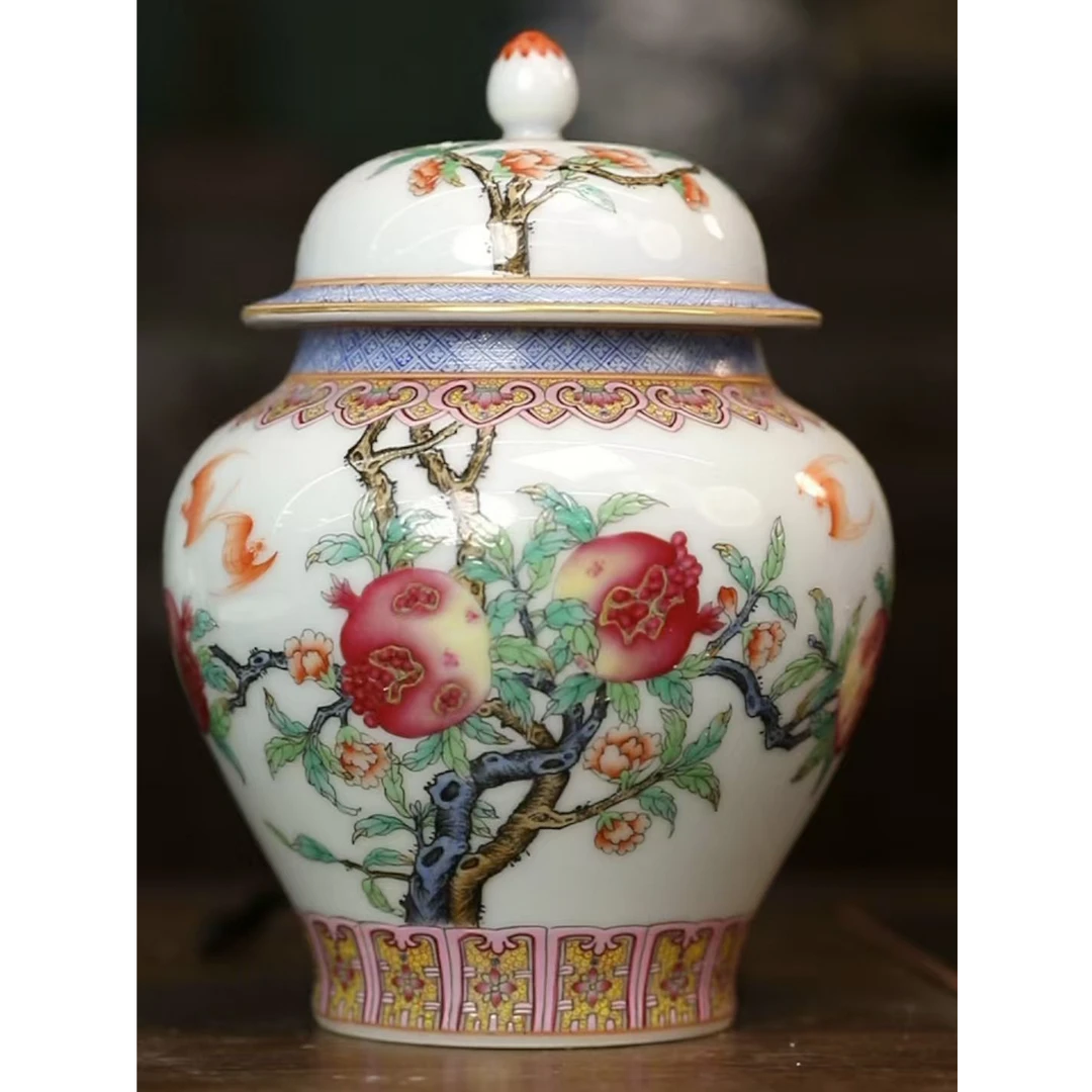 12.28a/g1299/李祖华/重工石榴将军罐/口径10高22