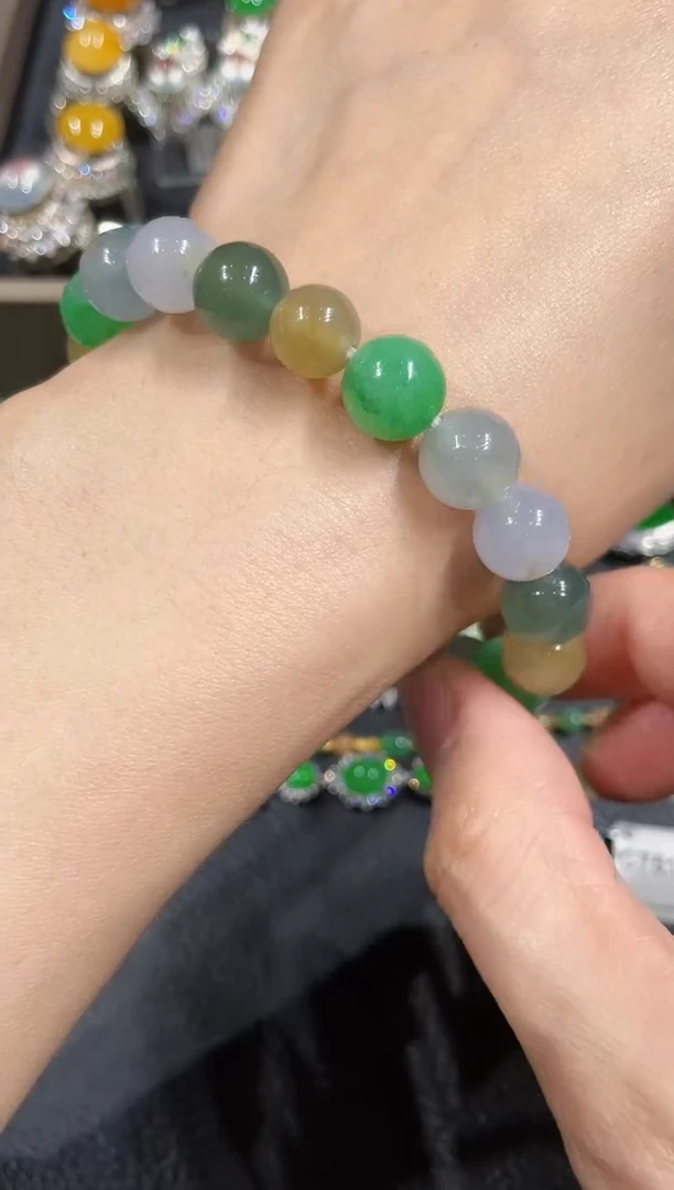 未镶嵌手串翡翠珠珠