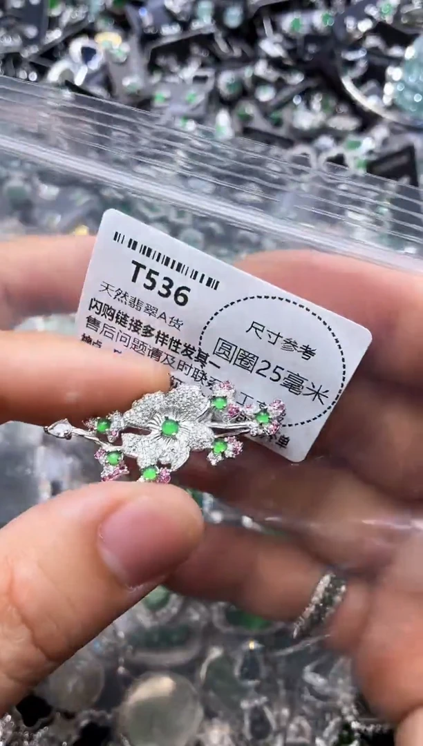翡翠未镶嵌颈饰T536胸针