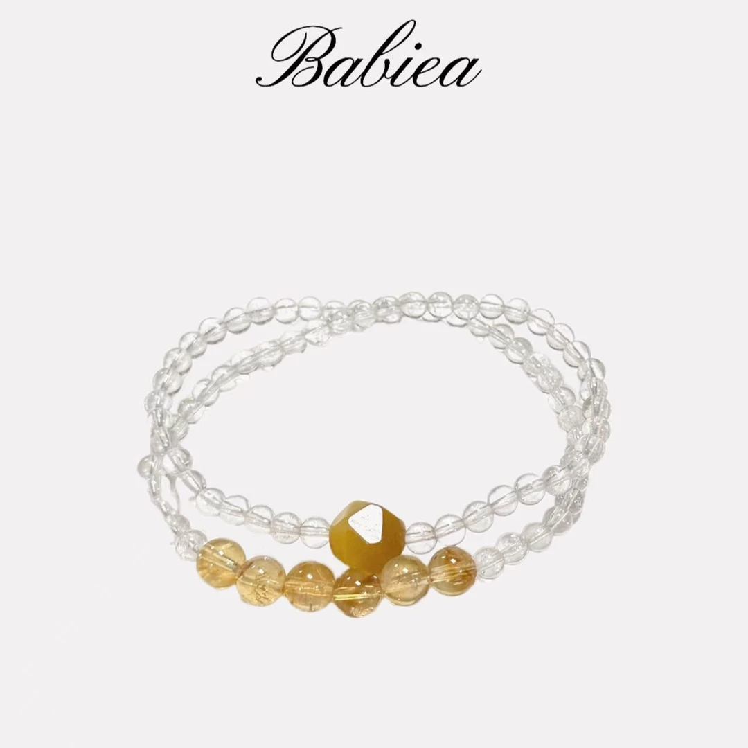 仿水晶手链 【Babiea】汐光 双圈叠带手链SL-024