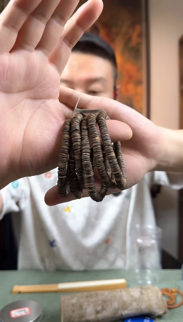 沉香手串片珠单圈7mm/5g+