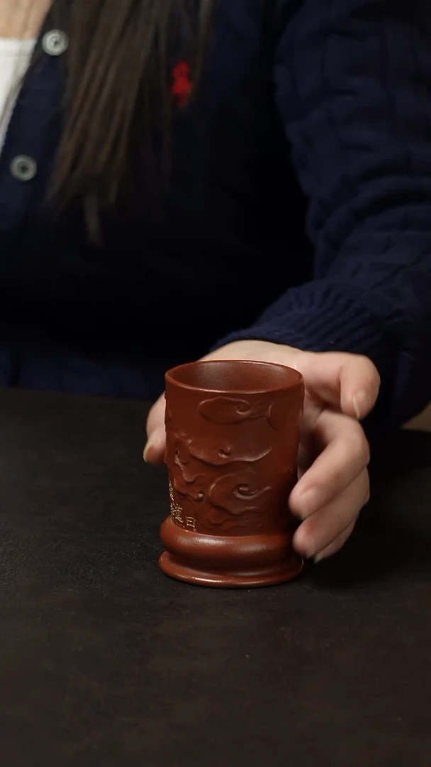 茶壶紫砂朱泥大红袍主人杯