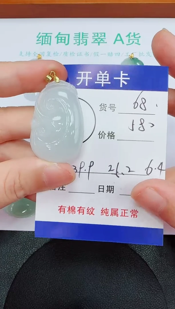 吊坠(赠链)未镶嵌翡翠68