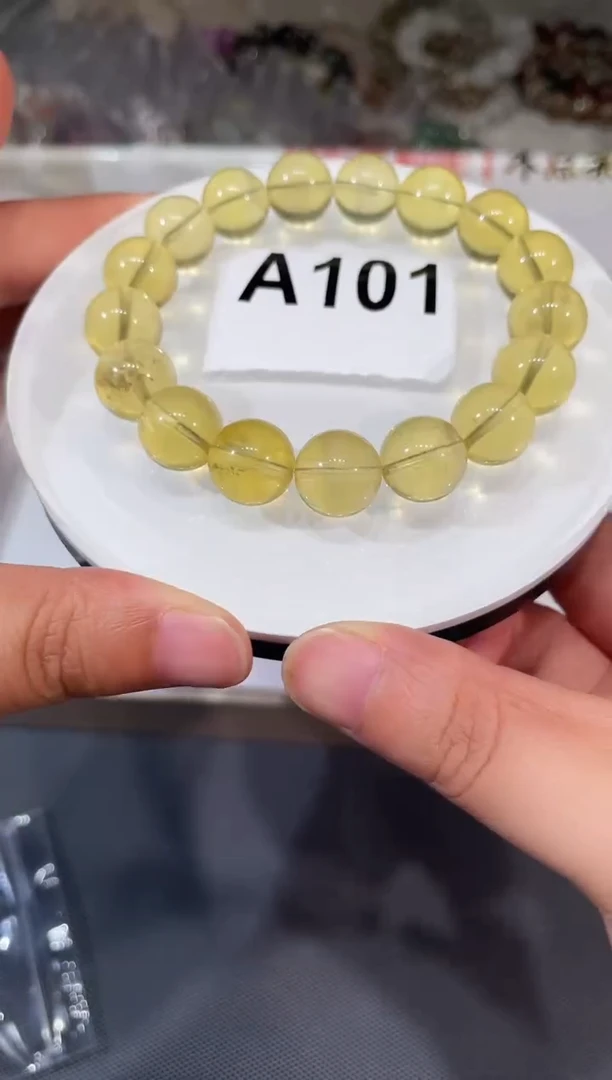 未镶嵌手链萤石A101 黄萤石 12