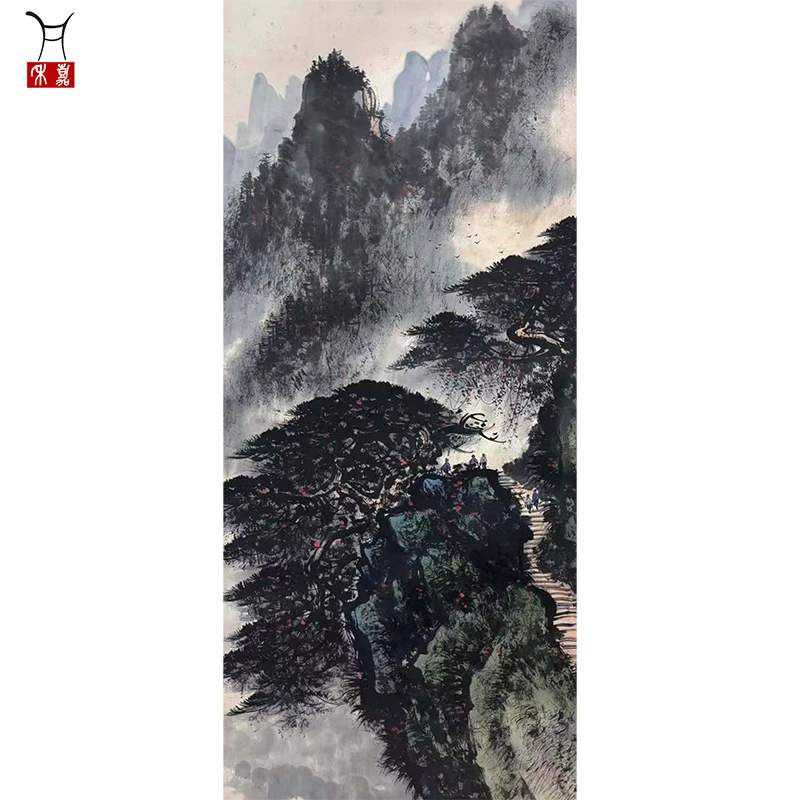 J1023山水立轴136x68/8.3平尺